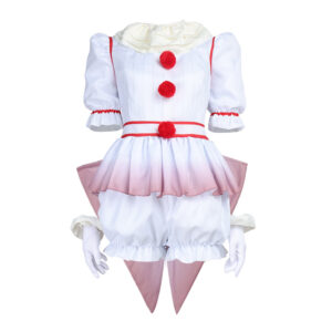 Cosplay Costume Pennywise It Film Cosplay Tenue Blanche Femme