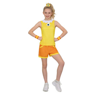 Cosplay Costume Princess Daisy The Super Mario Galaxy Movie(2026) Film Cosplay Tenue Jaune Adulte & Enfant