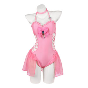 Cosplay Costume Princess Peach The Super Mario Galaxy Movie(2026) Film Cosplay Maillot de Bain Rose Femme