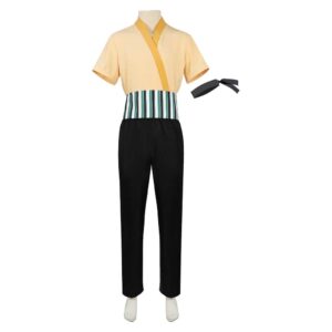 Cosplay Costume Roronoa Zoro One Piece Live Action 2(2026) TV Cosplay Tenue Noire et Jaune Homme