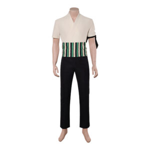 Cosplay Costume Roronoa Zoro One Piece Live Action 2(2026) TV Cosplay Tenue Noire et Beige Homme