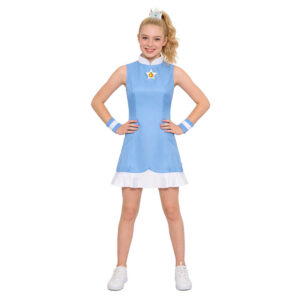 Cosplay Costume Rosalina The Super Mario Galaxy Movie(2026) Film Cosplay Robe Bleue Adulte & Enfant