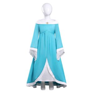 Cosplay Costume Rosalina The Super Mario Galaxy Movie(2026) Film Cosplay Robe Bleue Enfant