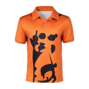Cosplay Costume Sanji One Piece Live Action 2(2026) TV Cosplay Chemise Polo Orange Homme