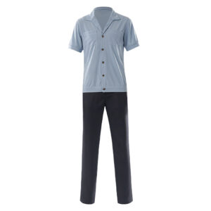 Cosplay Costume Sanji One Piece Live Action 2(2026) TV Cosplay Tenue Noire et Bleue Homme