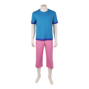 Cosplay Costume Zoro One Piece Live Action 2(2026) TV Cosplay Tenue Bleue et Rose Homme