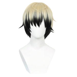 Cosplay Perruque Naoya Zenin Anime Perruque Jaune et Noire Homme