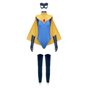 Dispatch Blazer Tenue Jaune et Bleue avec Masque pour Yeux Cosplay Costume