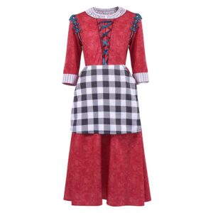 Enfant Blanche Neige Robe Rouge avec Tablier Cosplay Costume