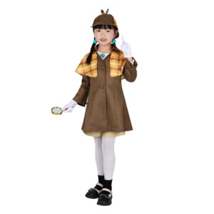 Enfant Princess Peach: Showtime!(2024) Détective Peach Cosplay Costume