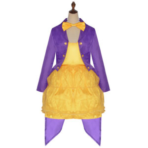 Femme Charlie et La Chocolaterie Willy Wonka Tenue Violette et Jaune Cosplay Costume