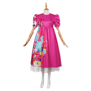 Barbie Enfant Kate McKinnon Robe Rose Cosplay Costume