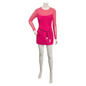 Barbie Robe en Maille Rose Femme Cosplay Costume