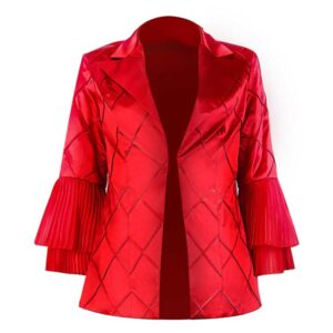 Joker: Folie à Deux(2024) Lady Gaga Harley Quinn Veste Rouge Cosplay Costume