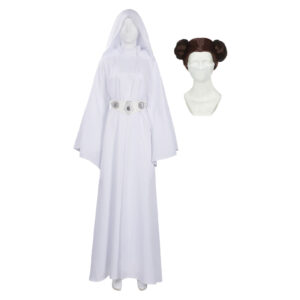 Leia Princesse Robe + Perruque Tenue Cosplay Costume