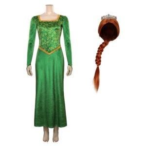 Shrek Princesse Fiona Robe+Perruque Cosplay Costume