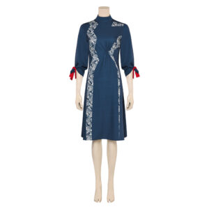 The Hunger Games(2023) Tigris Snow Robe Bleue Cosplay Costume