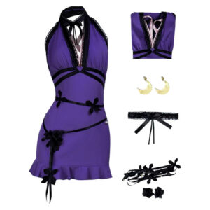 Final Fantasy Tifa Lockhart Robe Violette Cosplay Costume