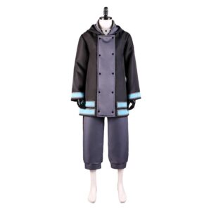Fire Force Saison 3(2025) Shinra Kusakabe Tenue Noire et Violette Cosplay Costume