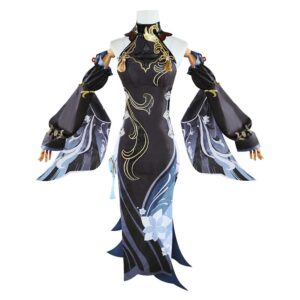 Genshin Impact Shenhe Frostflower Dew Cosplay Costume