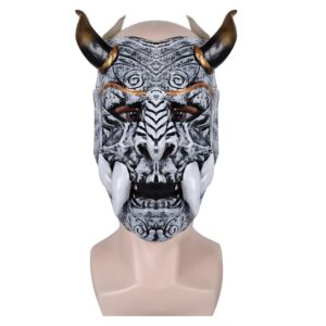 Hannya Diable Japonais Masque Gris Cosplay Accessoire