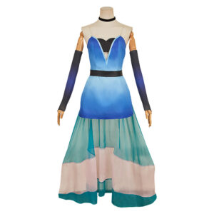 Hazbin Hotel 2 Angel Dust Robe Bleue Cosplay Costume