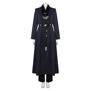 House of The Dragon Princess Rhaenys Velaryon Tenue Noire Vintage Cosplay Costume Médiéval