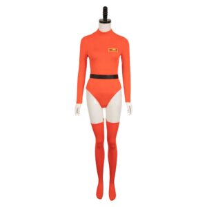 Lethal Company Set de Combinaison de Protection Orange Cosplay Costume