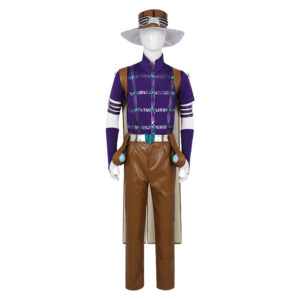 JJBA Gyro Zeppeli Tenue Violette et Brune Cosplay Costume