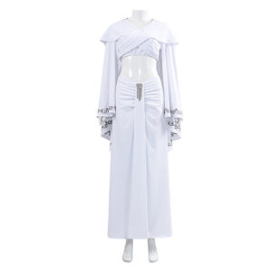 La Guerre des Étoiles Padme Naberrie Amidala Robe Blanche Cosplay Costume