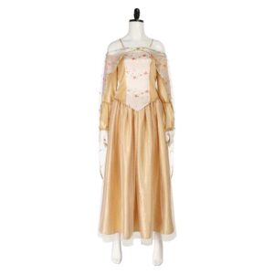 La Guerre des Étoiles Padme Amidala Naberrie Robe Jaune Cosplay Costume