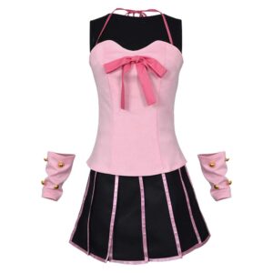 Cosplay Costume Lucy Steel JJBA 7(2026) Anime Cosplay Robe Rose Femme
