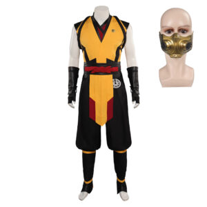 Mortal Kombat Scorpion Hanzo Hasashi Tenue Homme Cosplay Costume