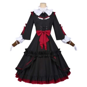 Needy Girl Overdose(2026) Michica Gokubara Robe Noire et Rouge Cosplay Costume