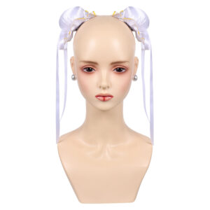 Overwatch 2 x Street Fighter 6 Juno Accessoire pour Cheveux+Boucle d'Oreilles pour Chun-Li Cosplay