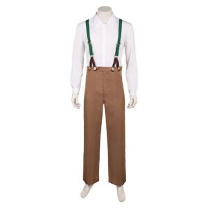 Quand Souffle Le Vent Jim Bloggs Chemise Blanche+Salopette Marron Cosplay Costume