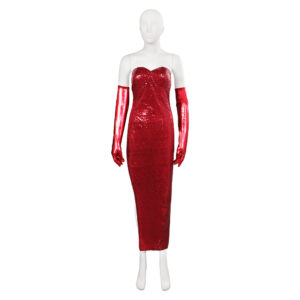 Jessica Rabbit Qui veut la peau de Roger Rabbit Rouge Robe Cosplay Costume