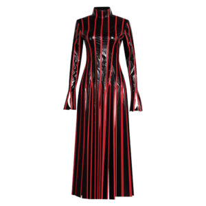 Fate/Stay Night Matou Sakura Robe Rayée Rouge et Noire Cosplay Costume
