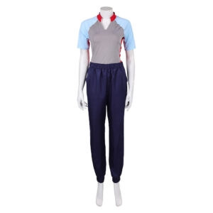 Stranger Things Saison 5 Eleven Tenue Grise et Bleue Cosplay Costume