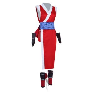 Street Fighter 6 Mai Shiranui Tenue Rouge Cosplay Costume Ver.2