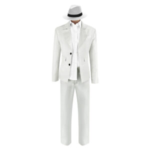 The Bad Guys Mr. Wolf Set d'Uniformes Blancs Cosplay Costume