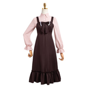 Toradora Aisaka Taiga Robe Noire+Chemise Rose Cosplay Costume