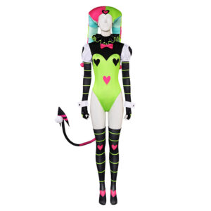 Helluva Boss Fizzarolli Tenue Verte Sexy Cosplay Costume