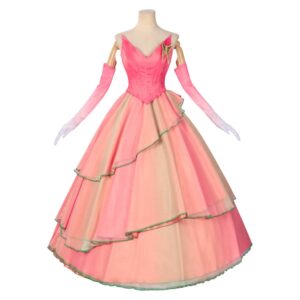 Wicked Glinda Robe Soirée Rose Cosplay Costume